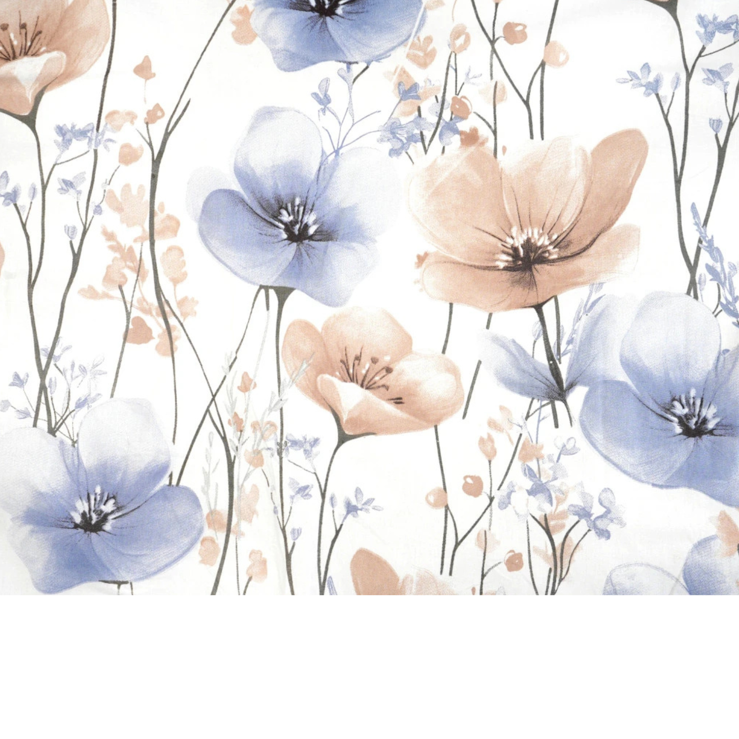 Tissu coton imprimé grandes fleurs