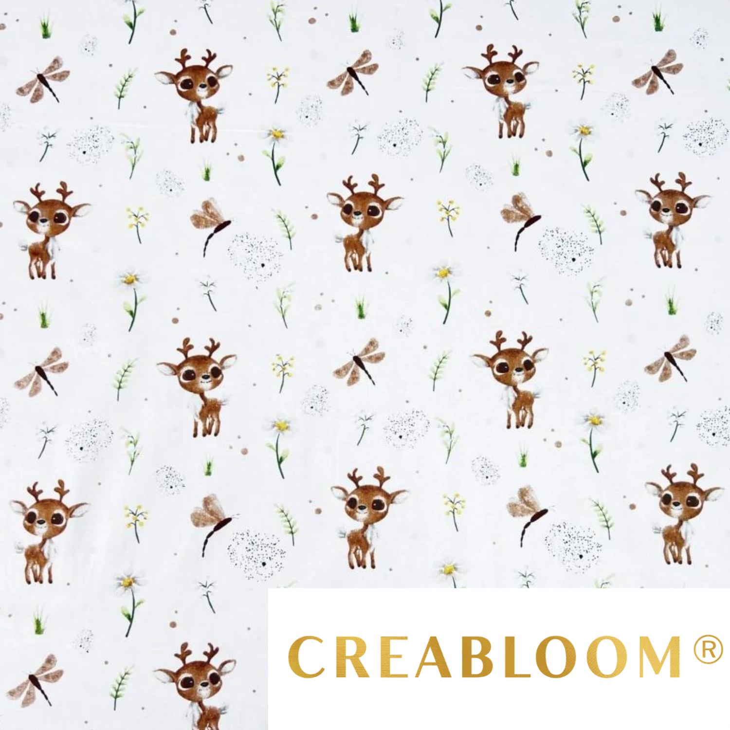 Tissu Coton Motif Renne