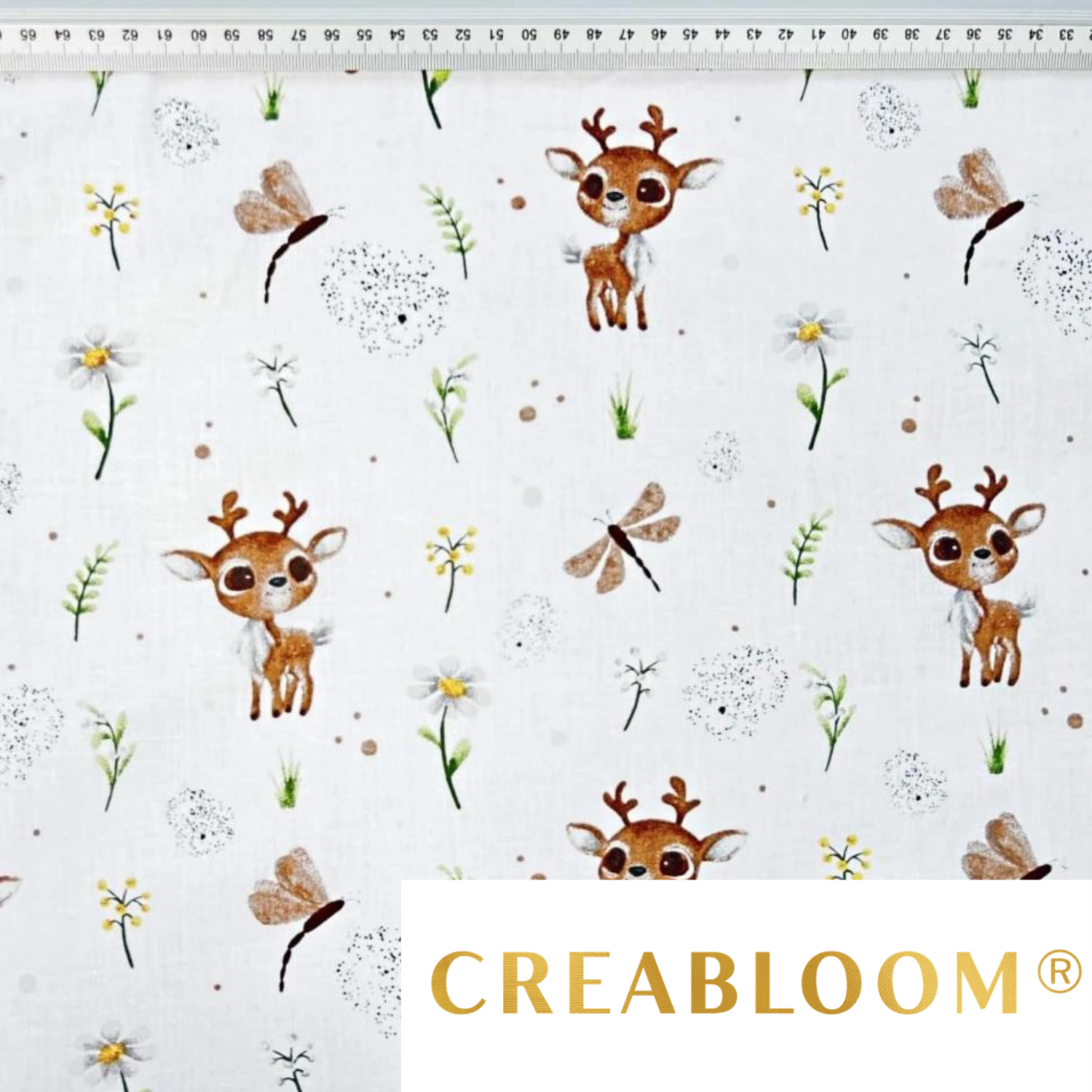 Tissu Coton Motif Renne