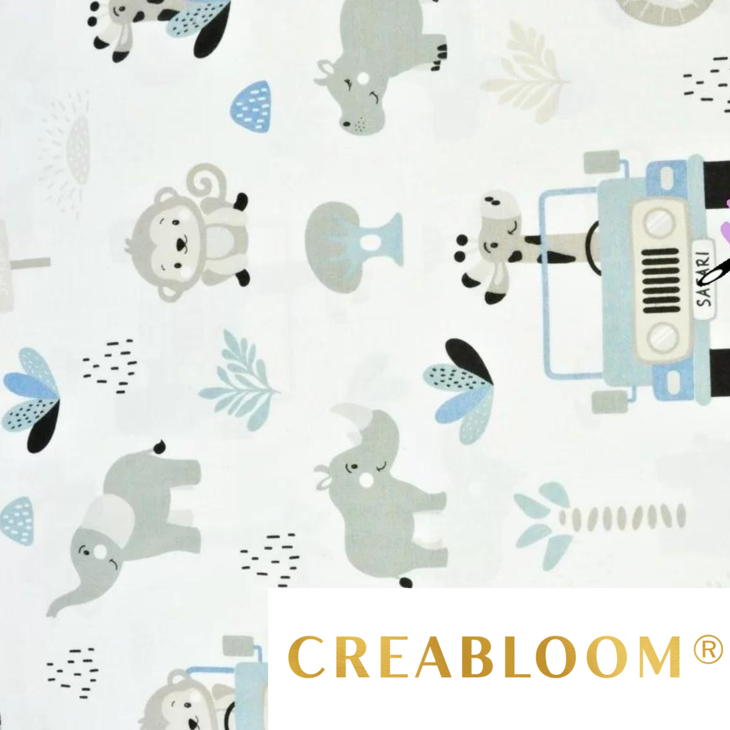 Tissu Coton Motif Safari