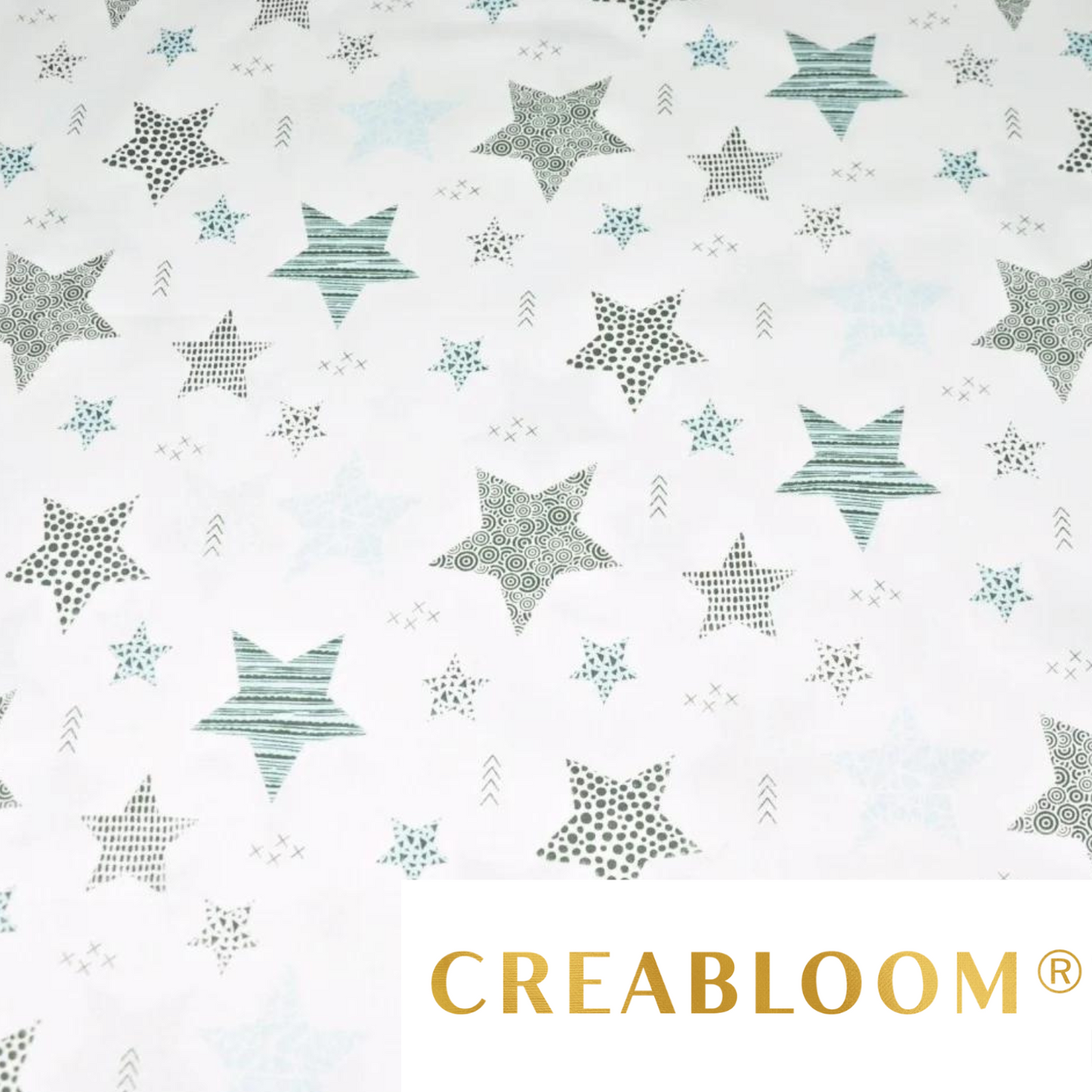 Tissu Coton Motif Étoiles Couleur Bleu