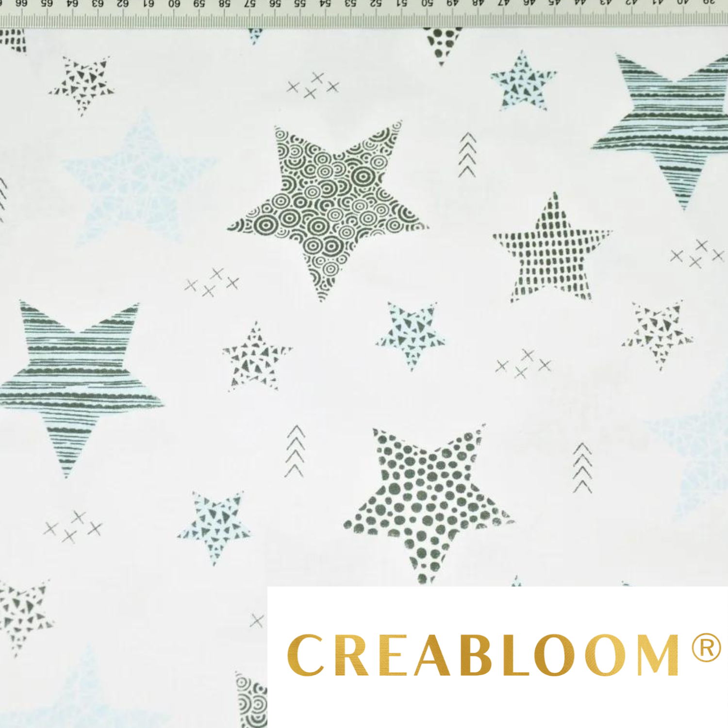 Tissu Coton Motif Étoiles Couleur Bleu