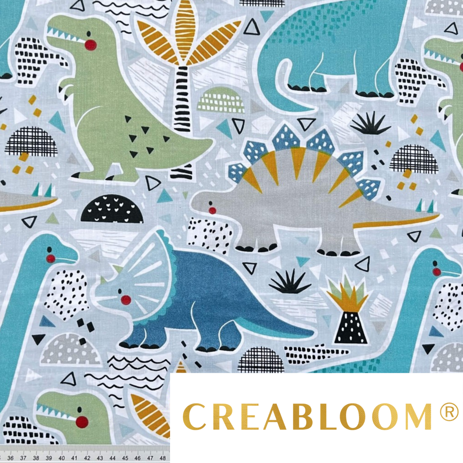 Tissu Coton Motif Dinosaures