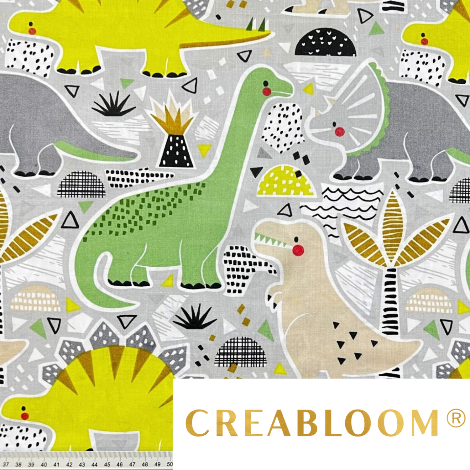 Tissu Coton Motif Dinosaures