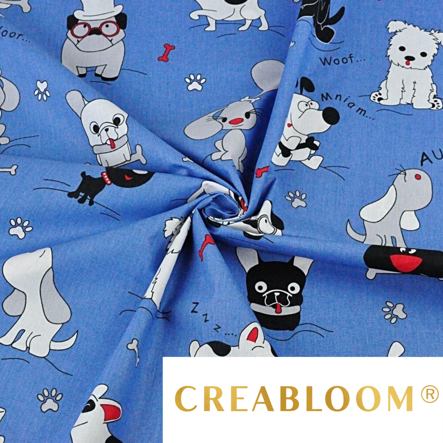 Tissu Coton Motif Chiens
