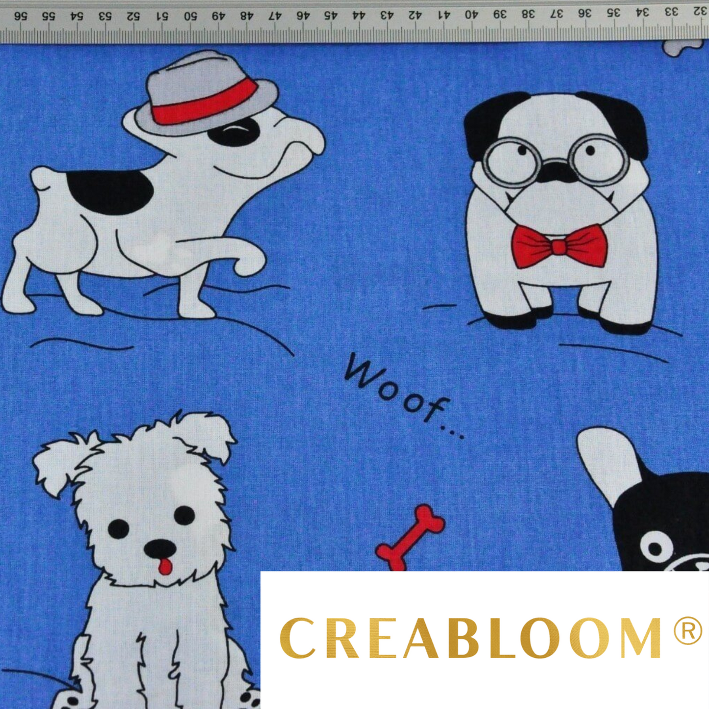 Tissu Coton Motif Chiens