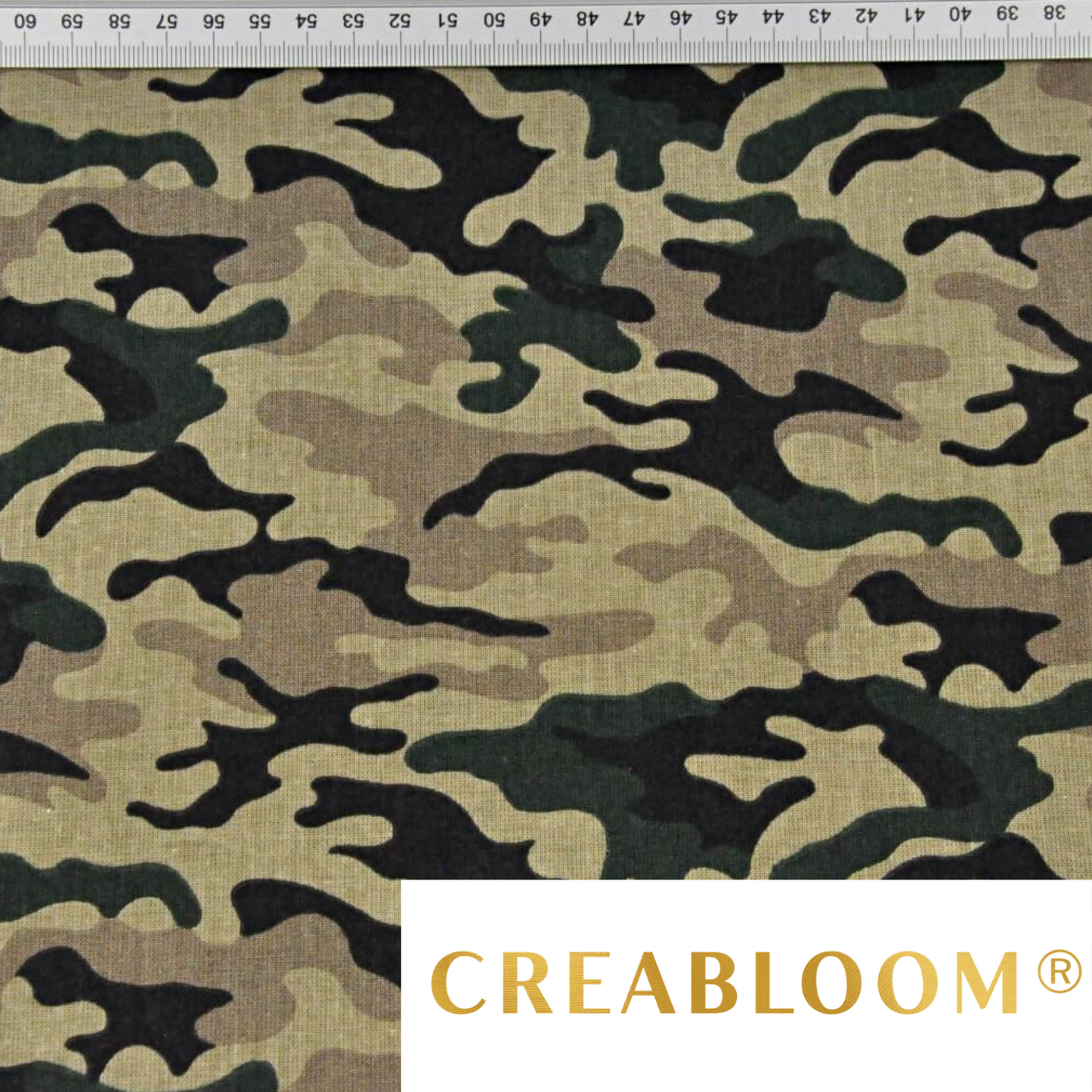 Tissu Coton Motif Camouflage
