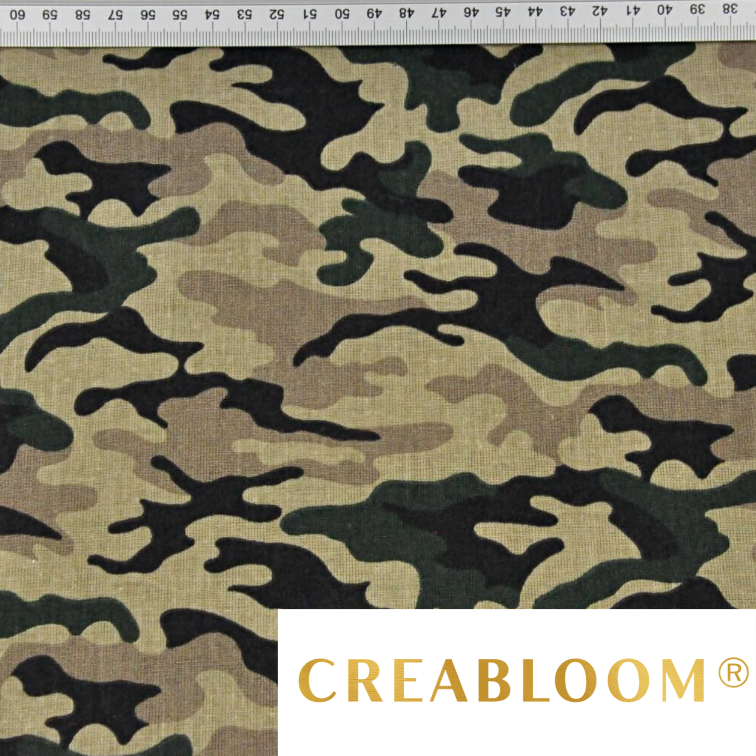 Tissu Coton Motif Camouflage
