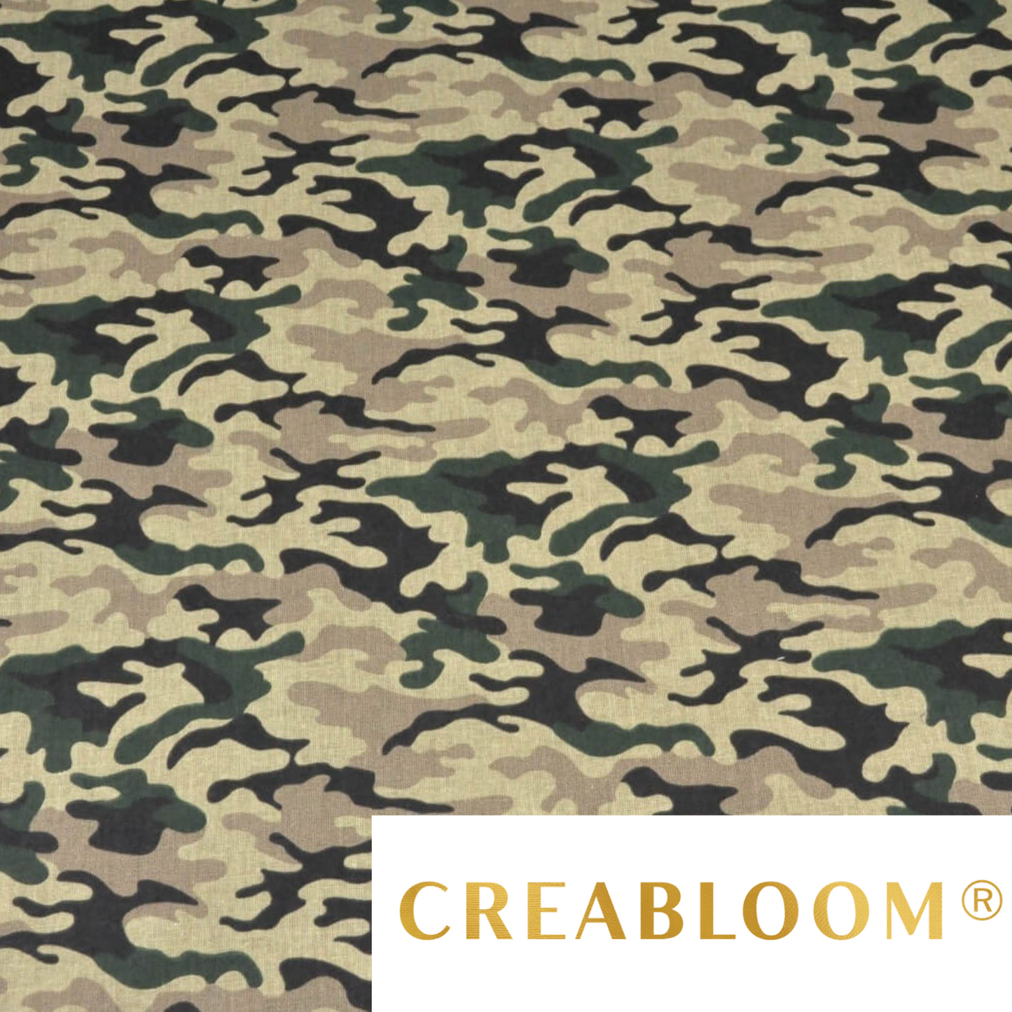 Tissu Coton Motif Camouflage
