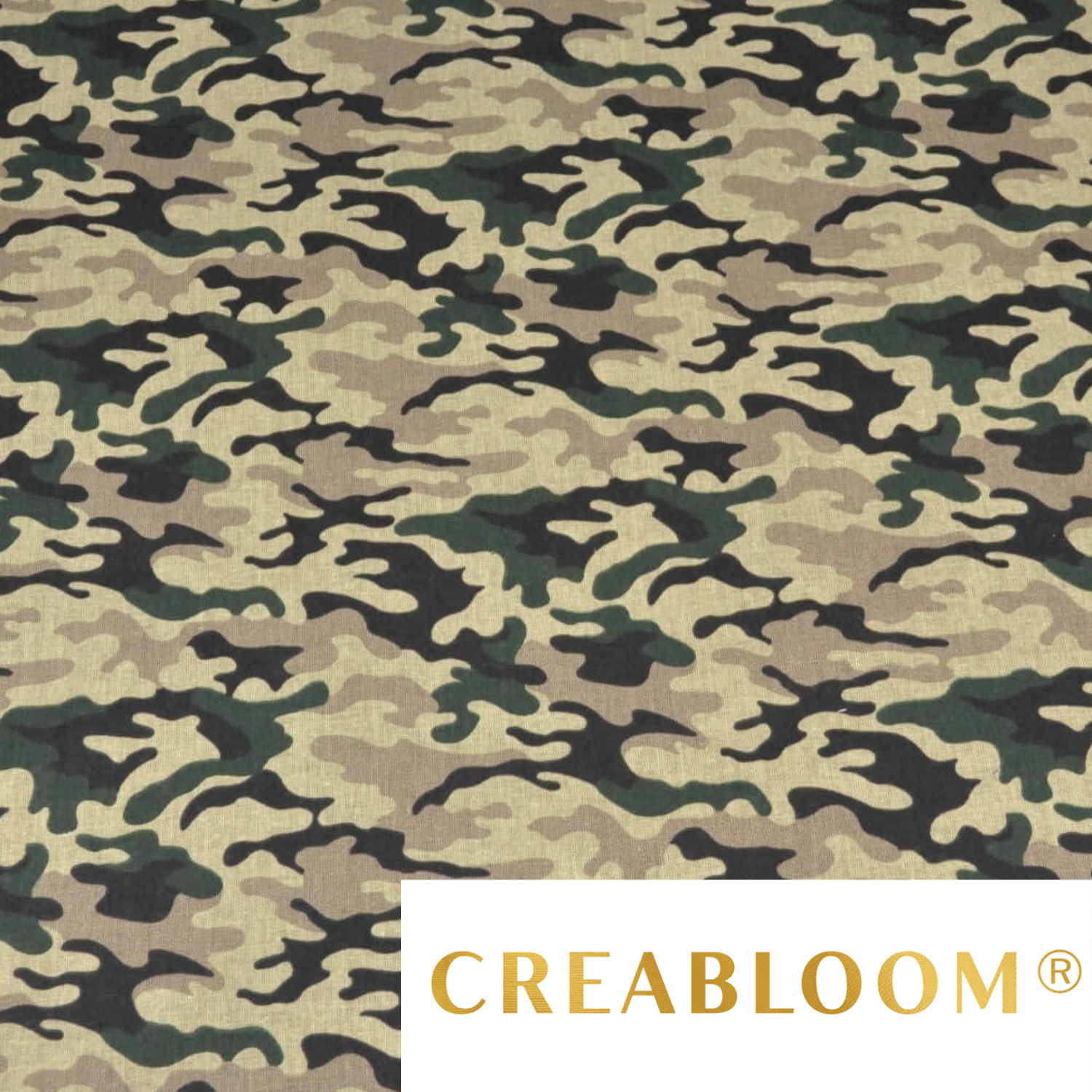 Tissu Coton Motif Camouflage