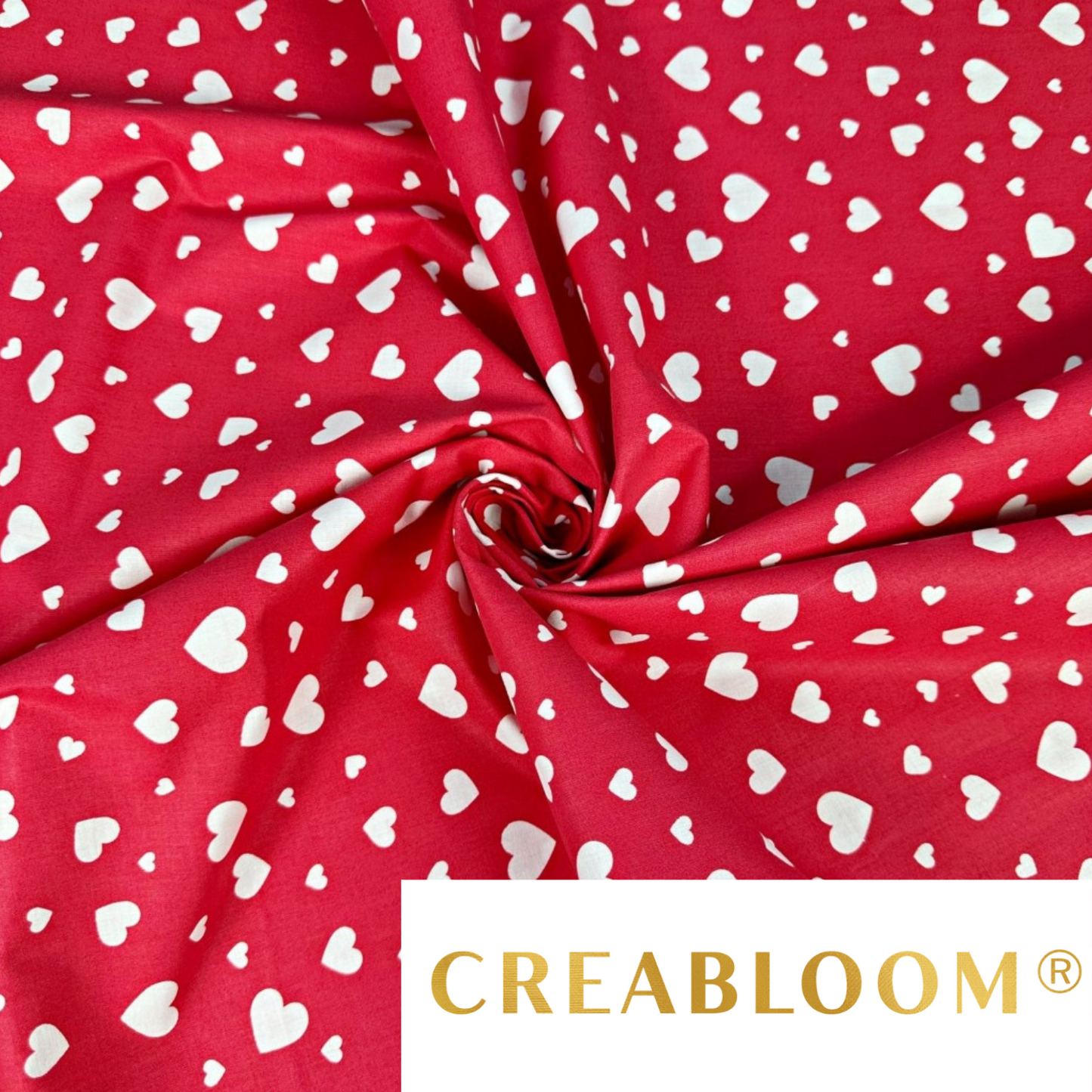 Tissu Coton Motif Coeurs