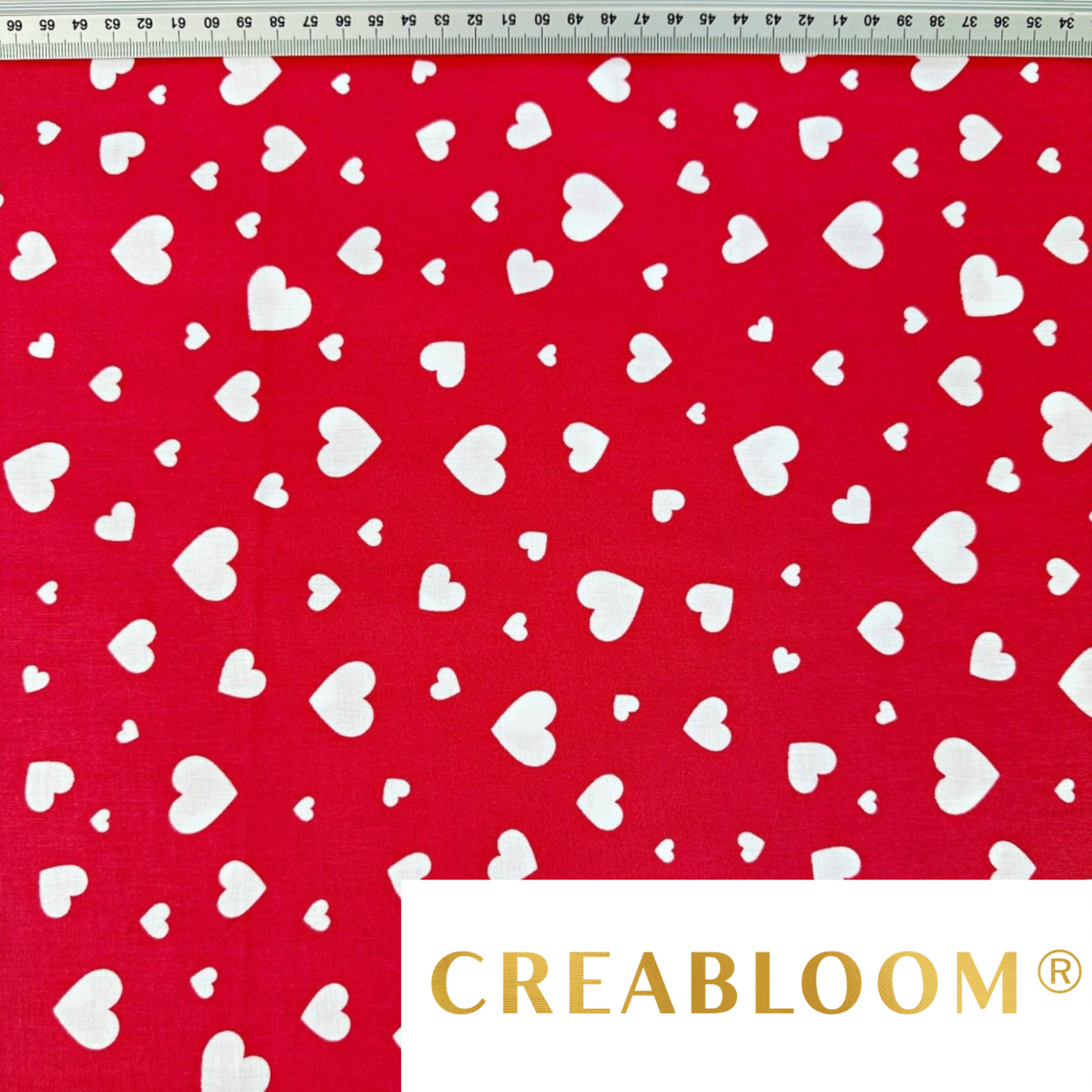 Tissu Coton Motif Coeurs