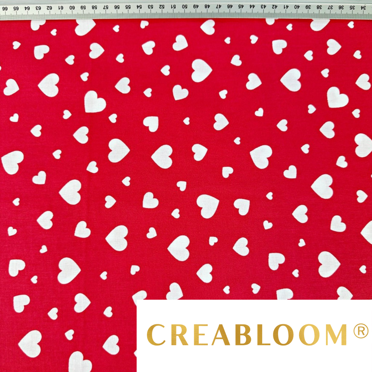 Tissu Coton Motif Coeurs