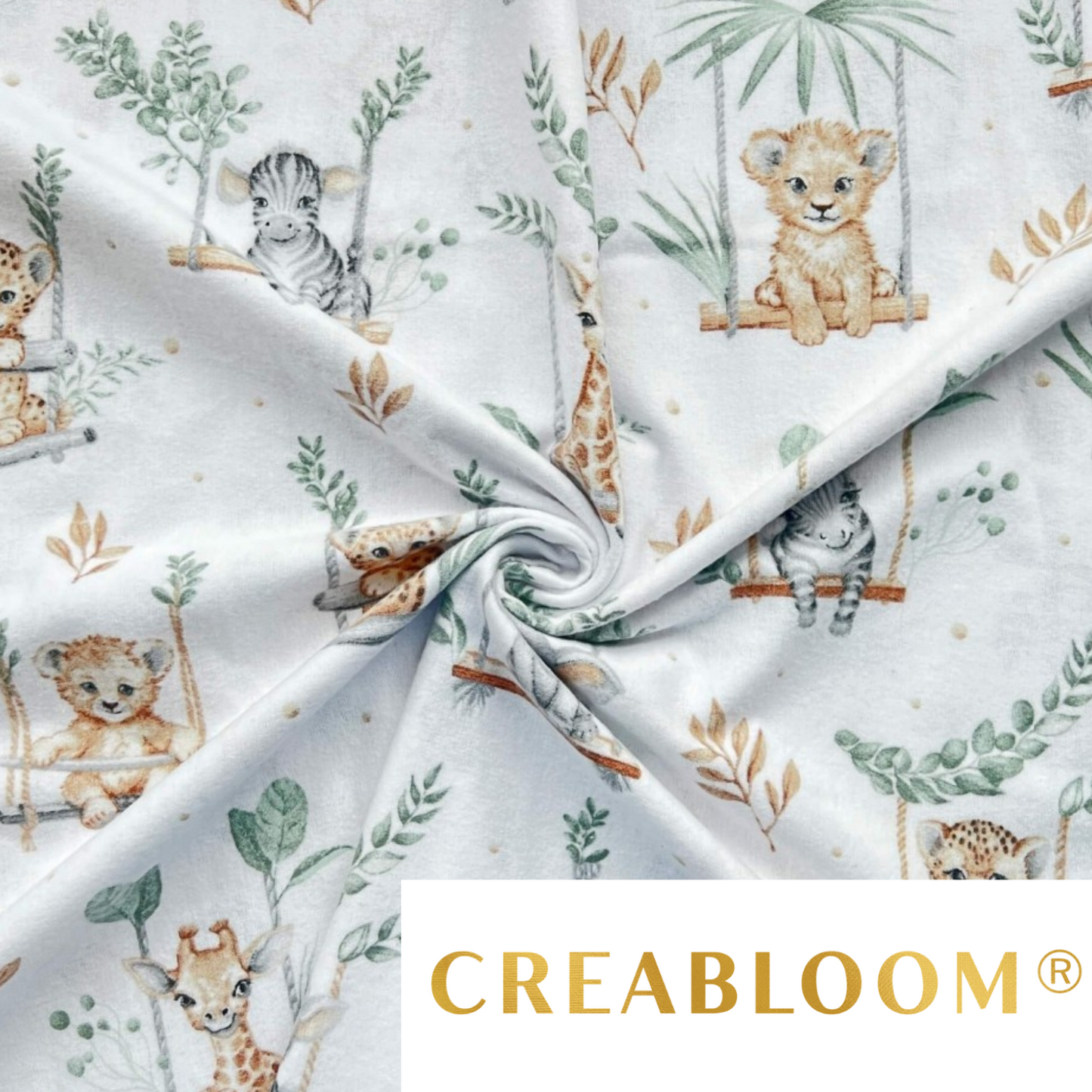 Tissu flanelle imprimé animaux