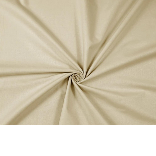 Tissu Coton Uni Beige Clair