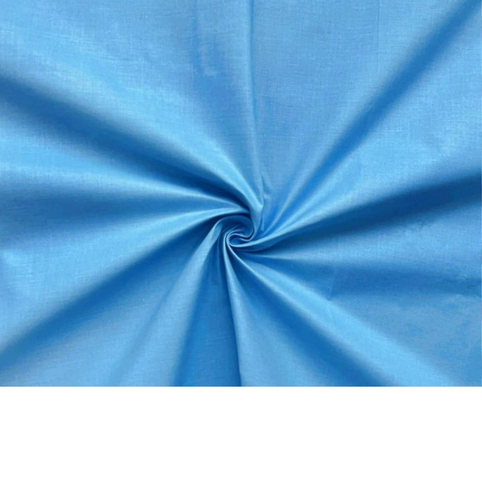 Tissu Coton Uni Bleu