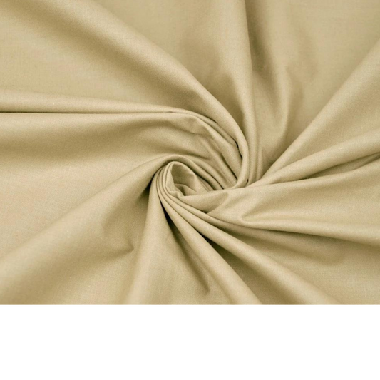 Tissu Coton Uni Beige Sable