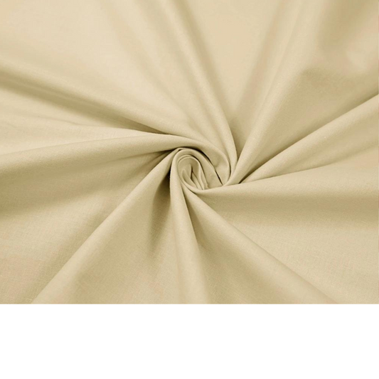 Tissu Coton Uni Beige Chaud
