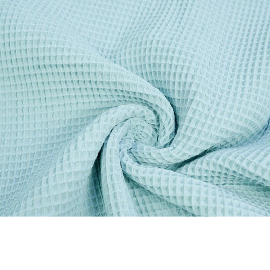 Tissu Nid d'abeille - Piqué Gaufré bleu