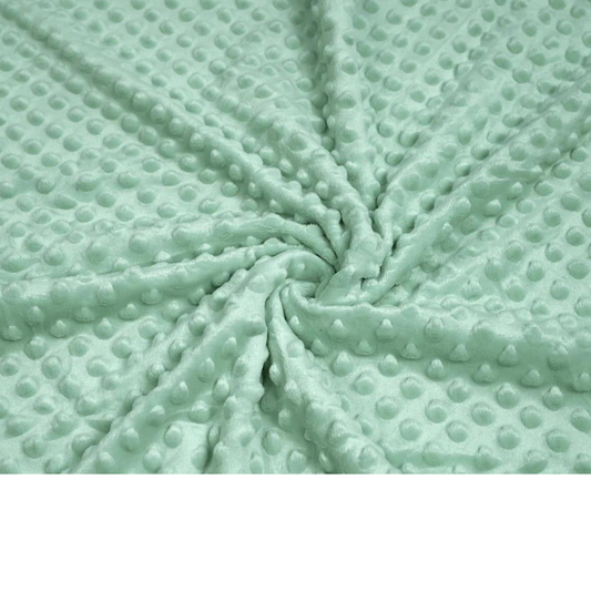 Minky-Stoff in hellem Salbei