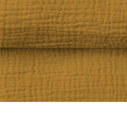 Tissu Double Gaze couleur mangue