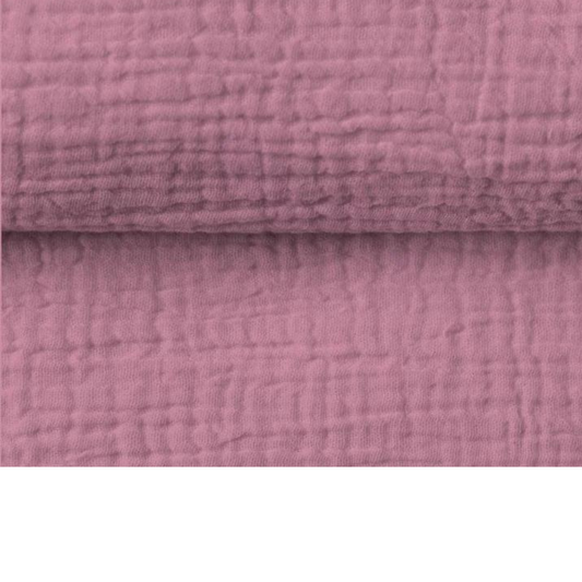 Tissu Double Gaze rose foncé