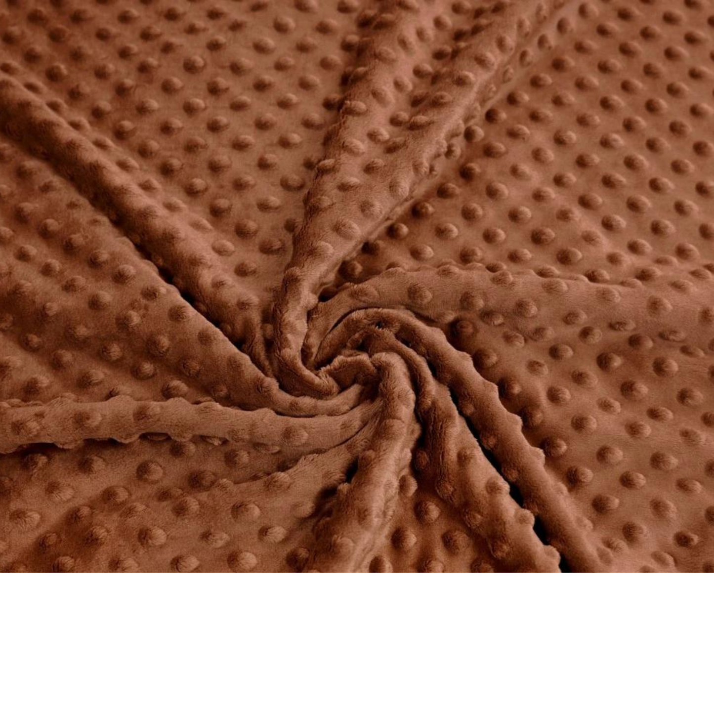 Tissu Minky Marron Mocha