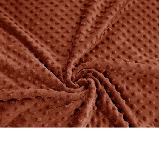 Würziger Kürbis-Orange-Minky-Stoff