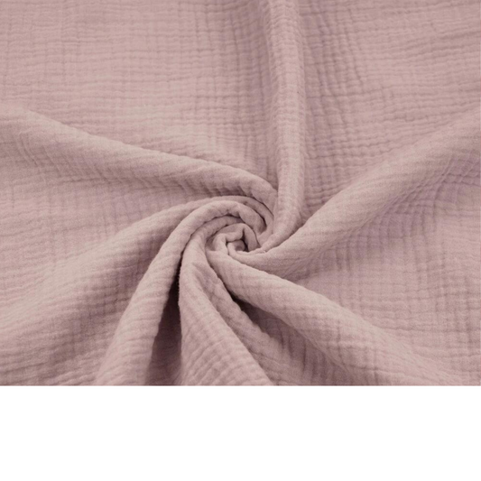Tissu Double Gaze rose sépia