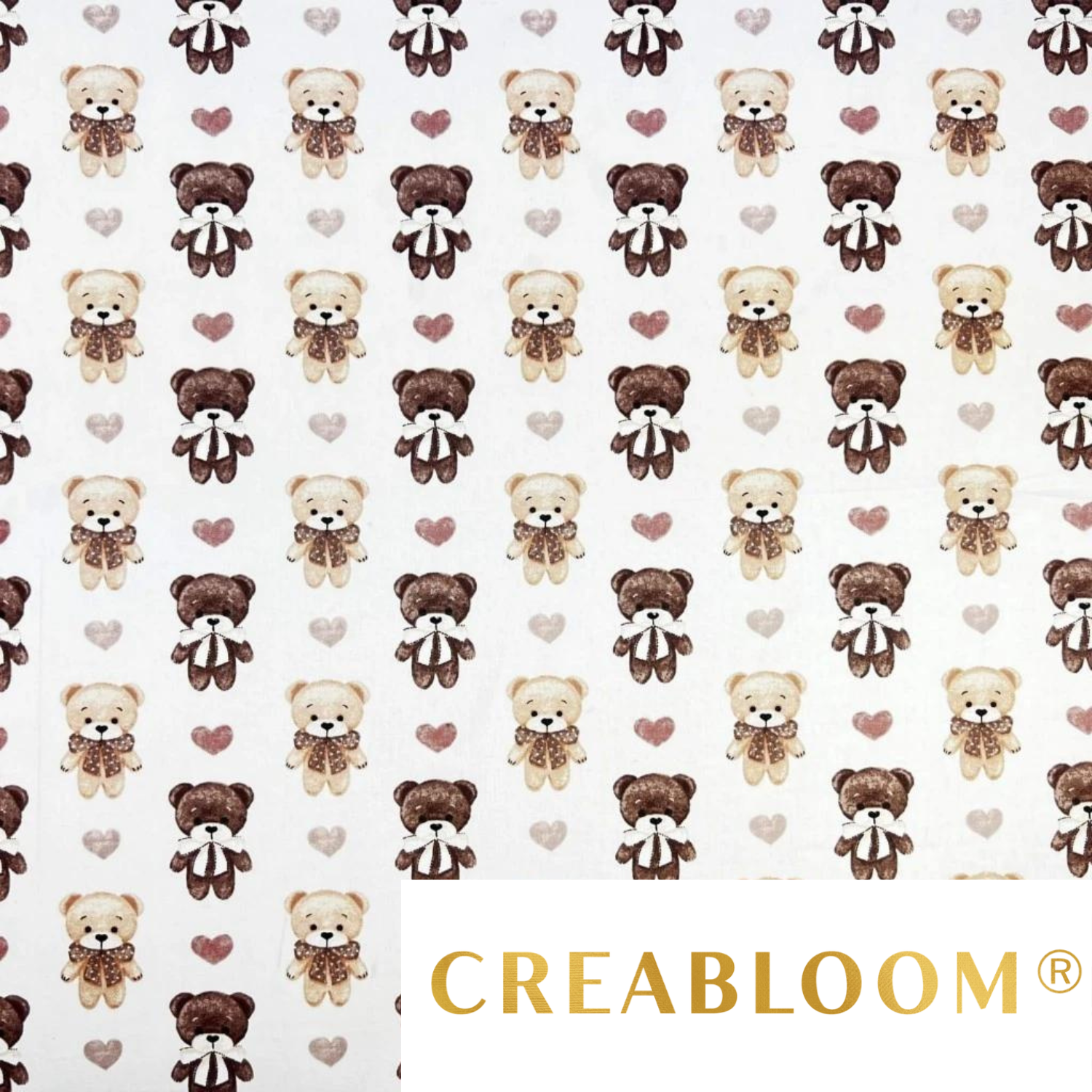 Tissu Coton Motif Oursons