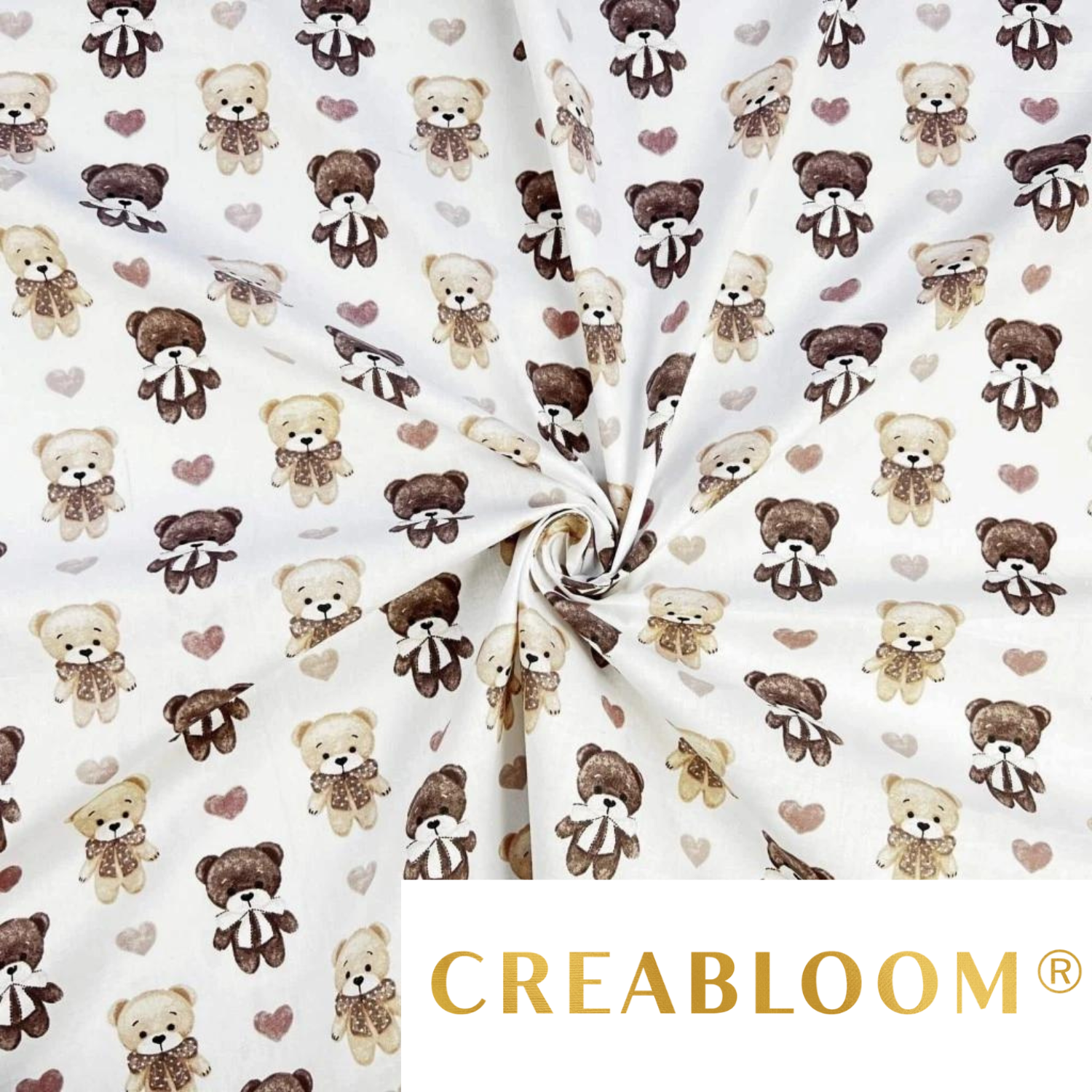 Tissu Coton Motif Oursons