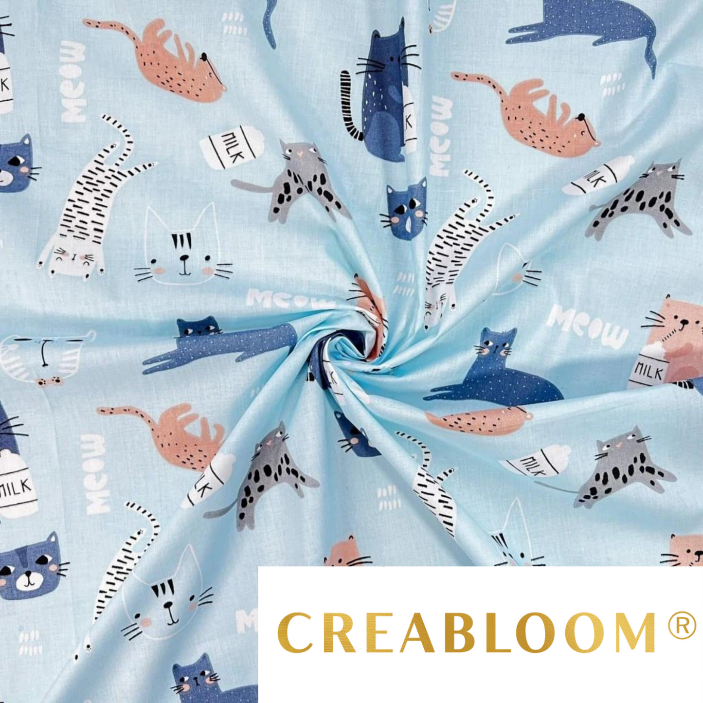 Tissu Coton Motif Chats