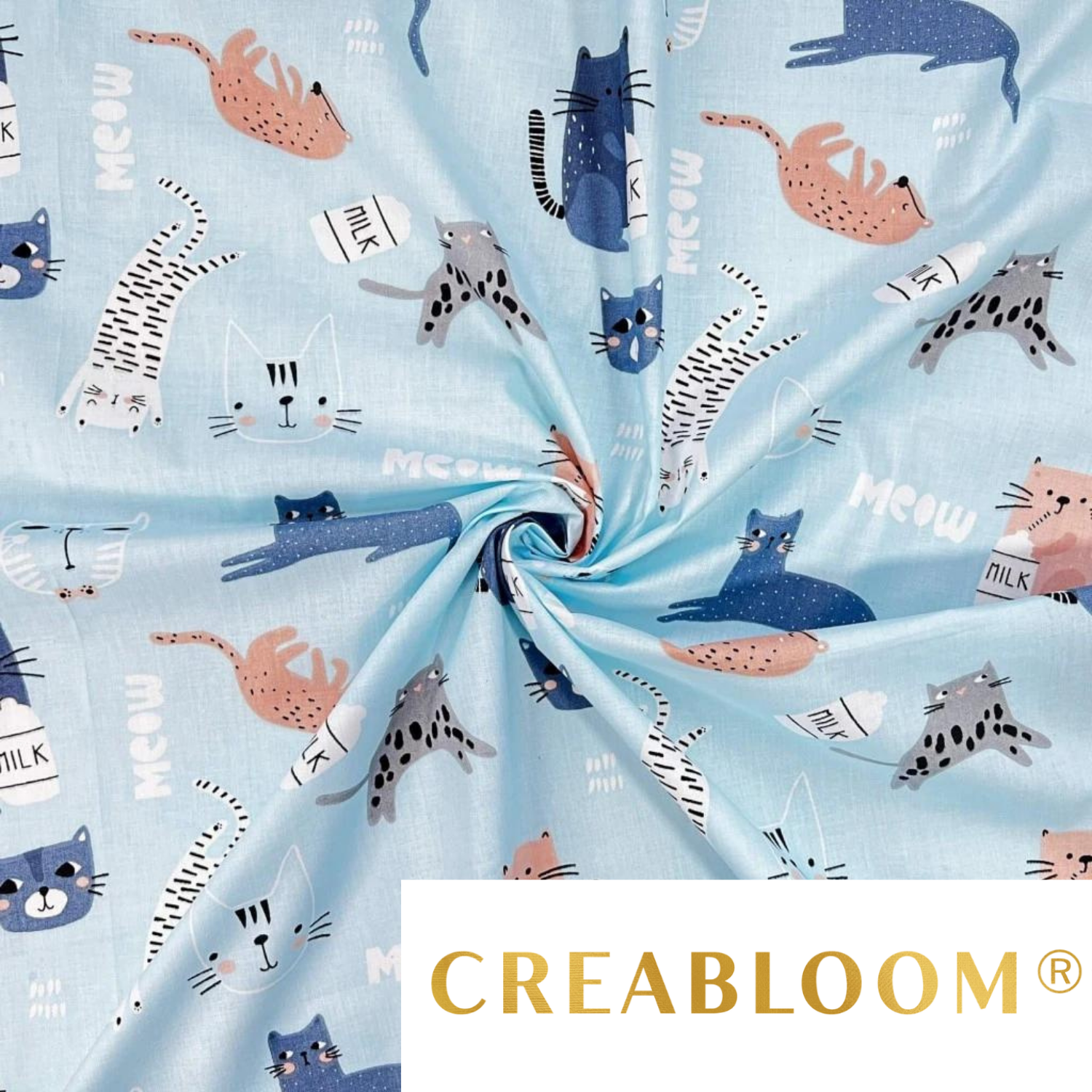 Tissu Coton Motif Chats