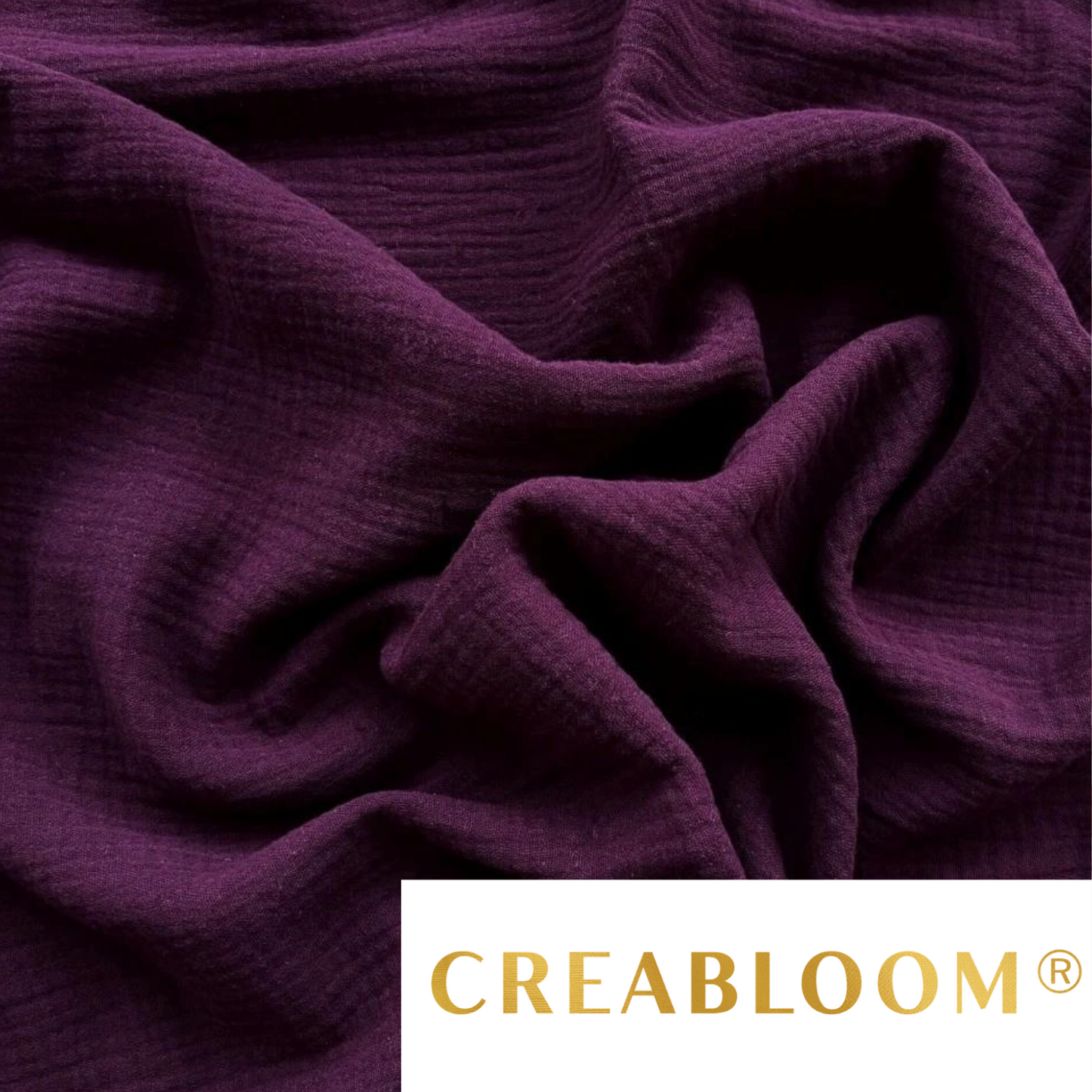 Tissu Double Gaze bordeaux
