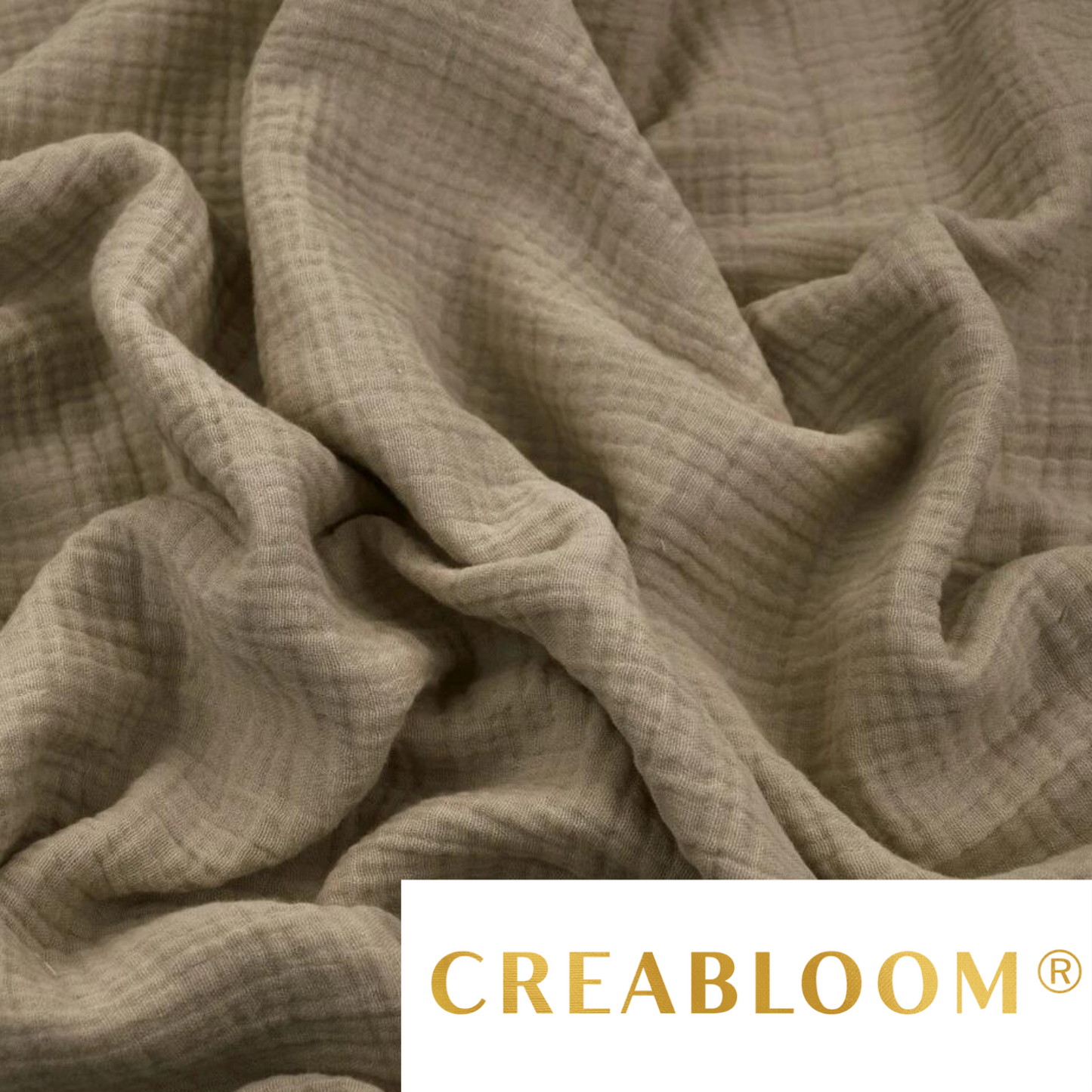 Tissu Double Gaze taupe