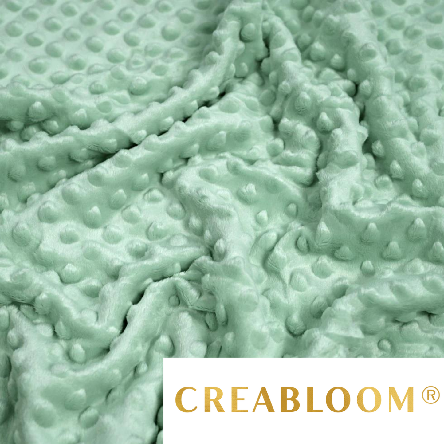 Minky-Stoff in hellem Salbei