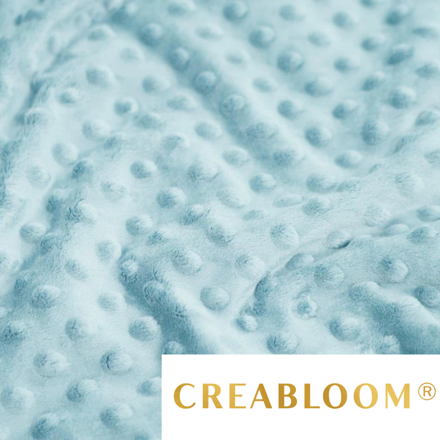 Himmelblauer Minky-Stoff