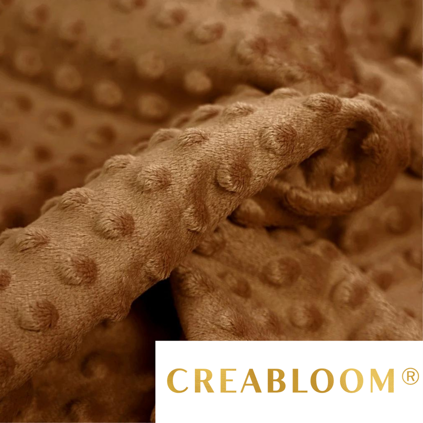 Süßer brauner Minky-Stoff