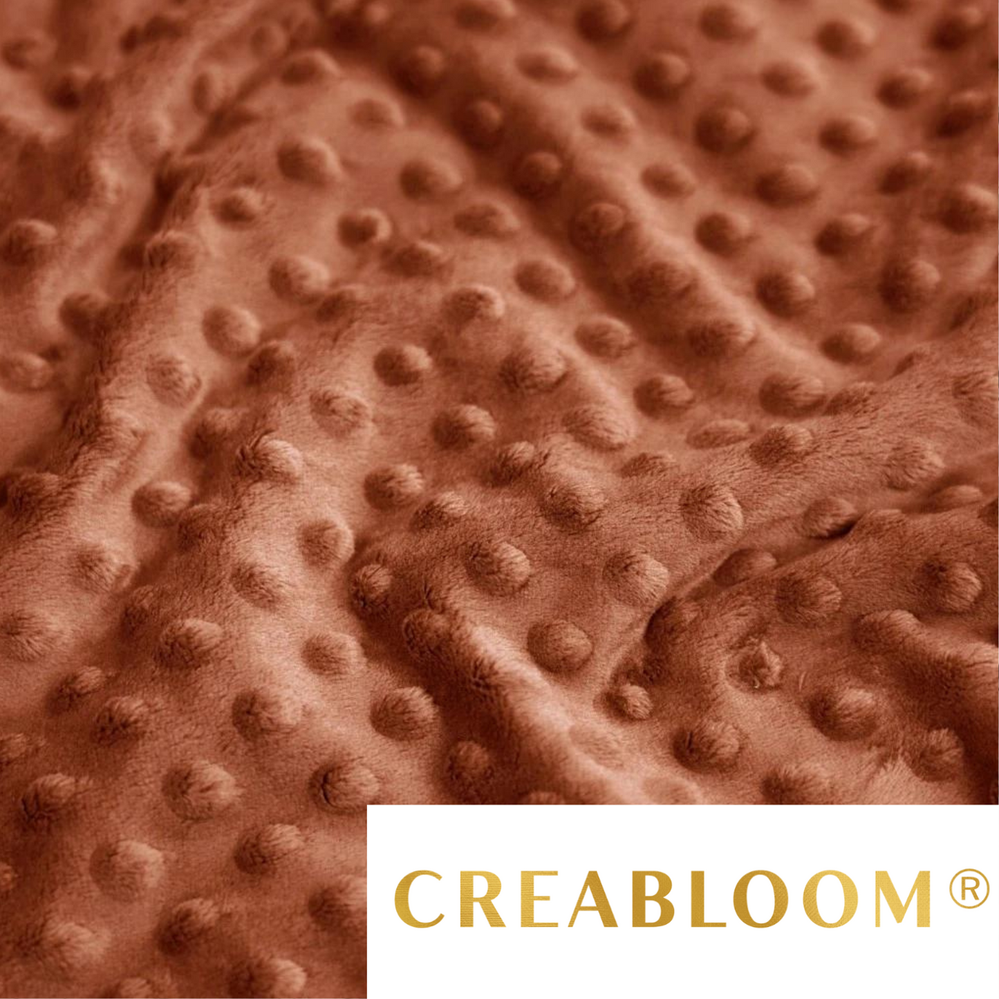 Würziger Kürbis-Orange-Minky-Stoff