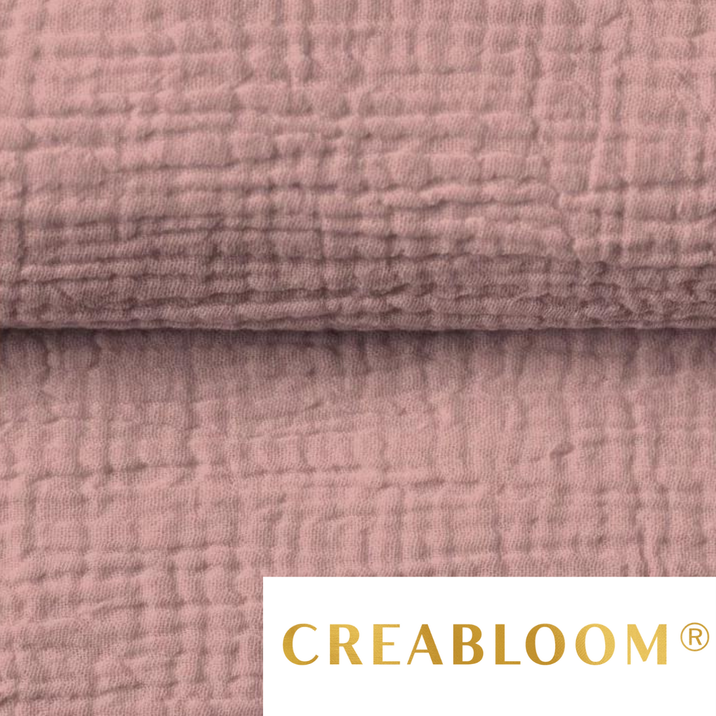 Tissu Double Gaze rose sépia