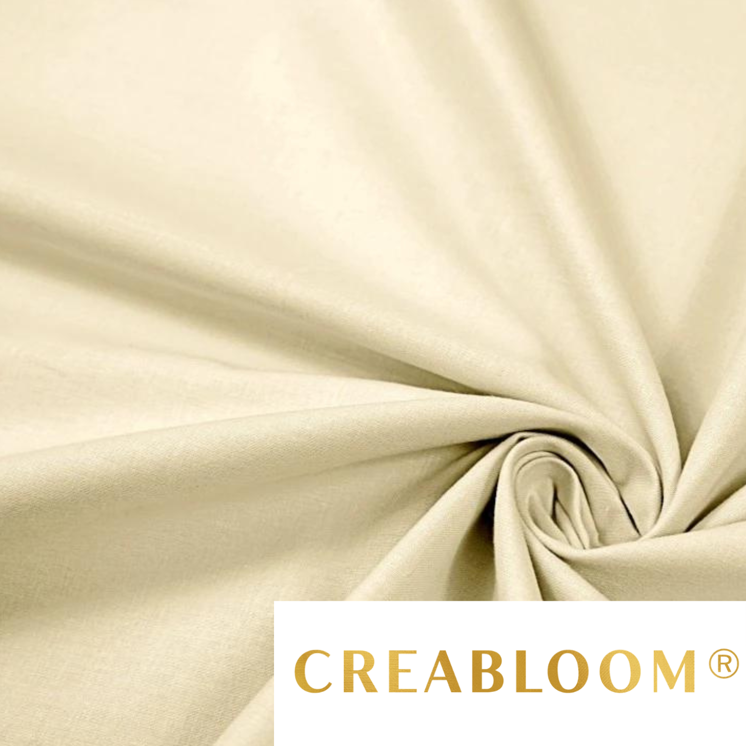 Tissu Coton Uni Beige Foncé