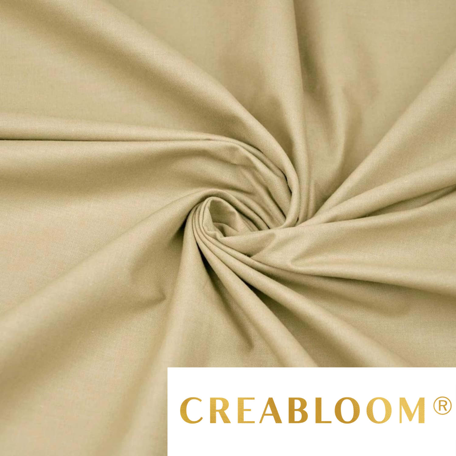 Tissu Coton Uni Beige Sable