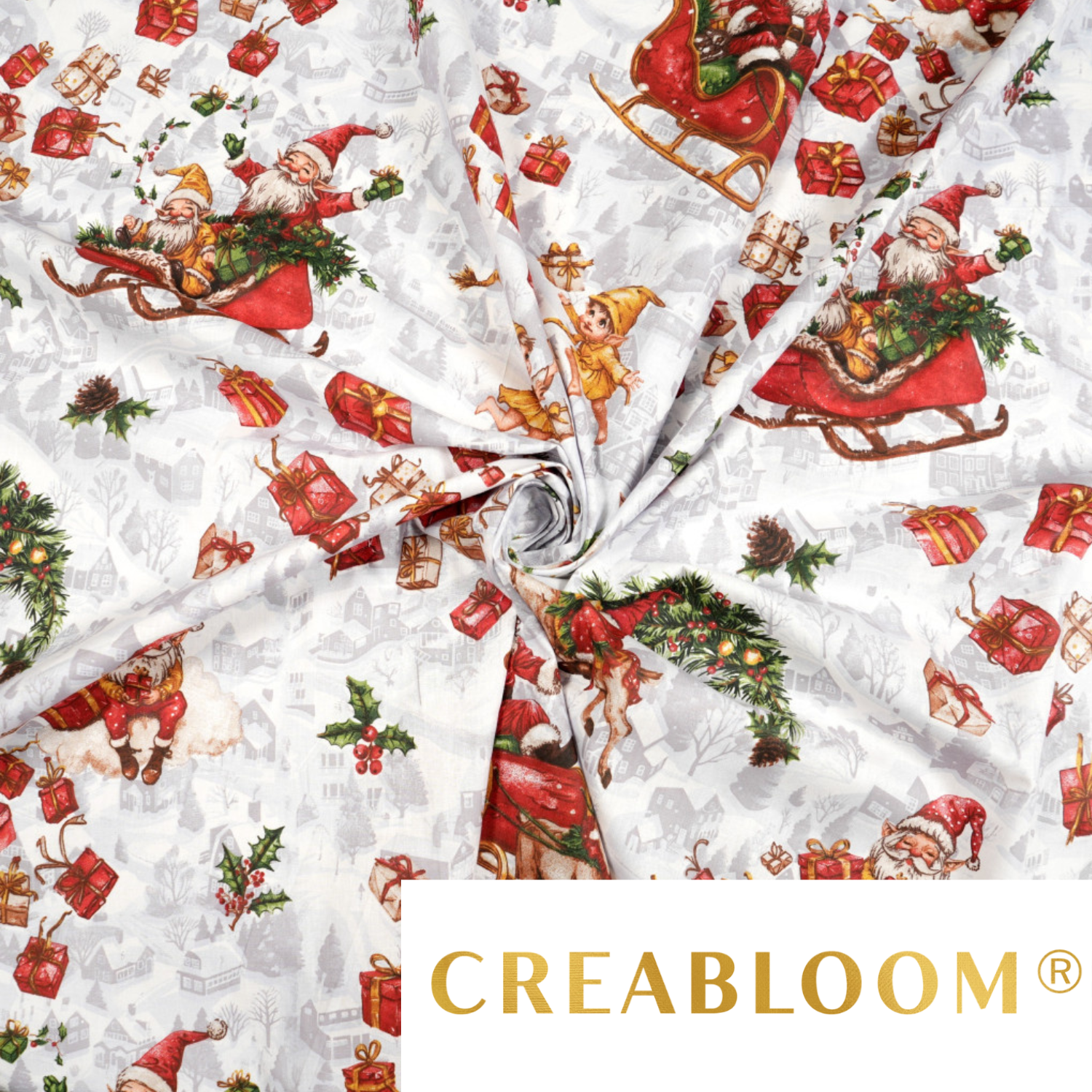 Tissu Coton Motif Noël