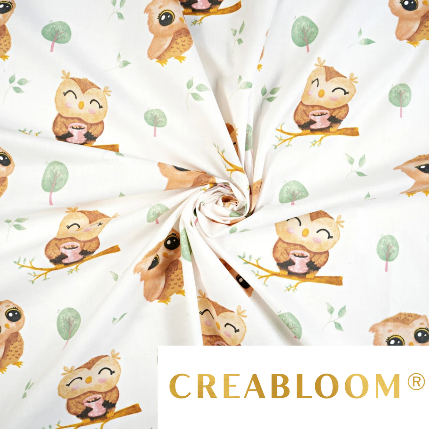 Tissu coton Motif hiboux