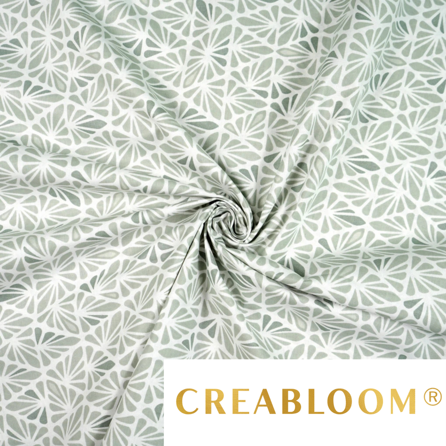 Tissu coton Motif sauge