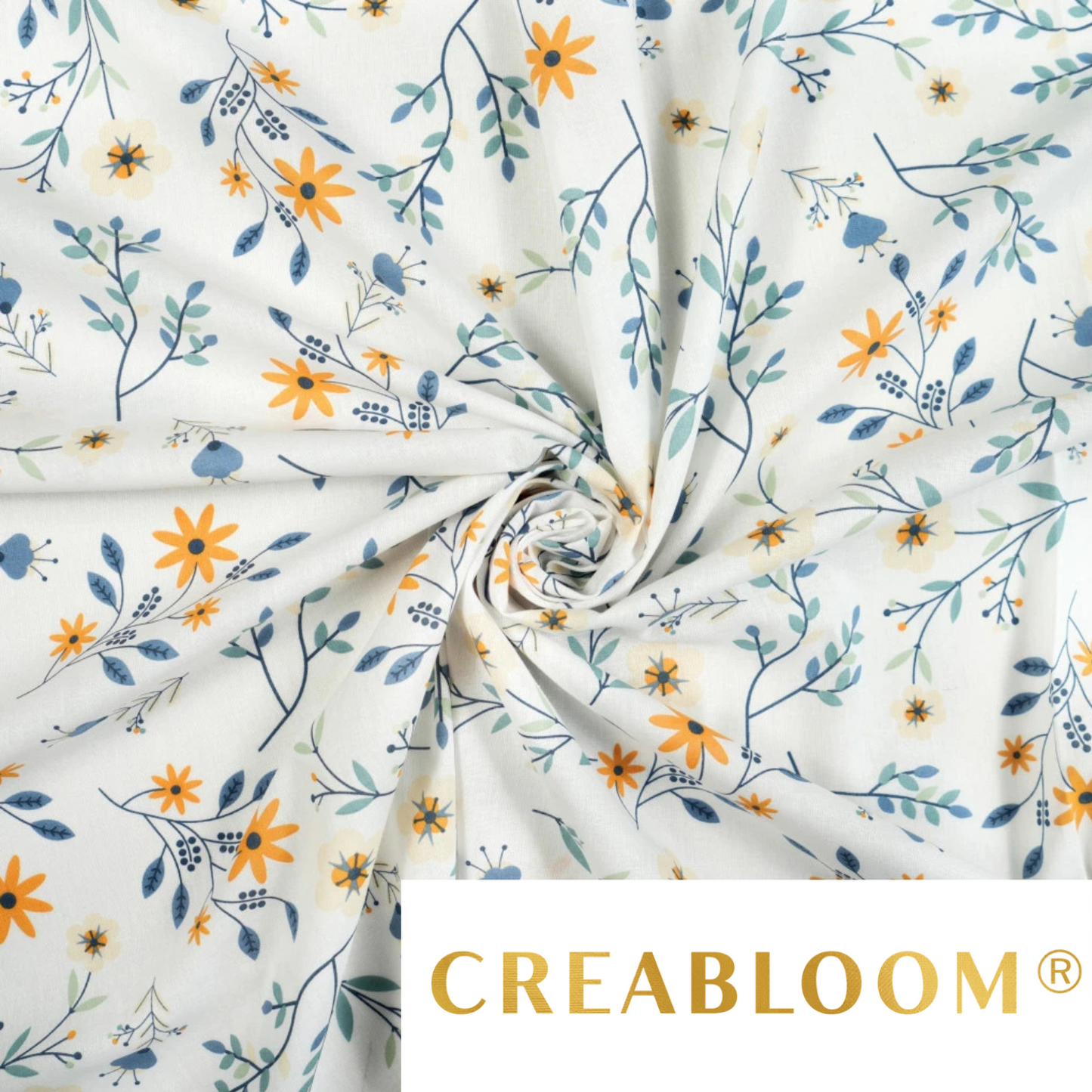 Tissu coton imprimé fleurs