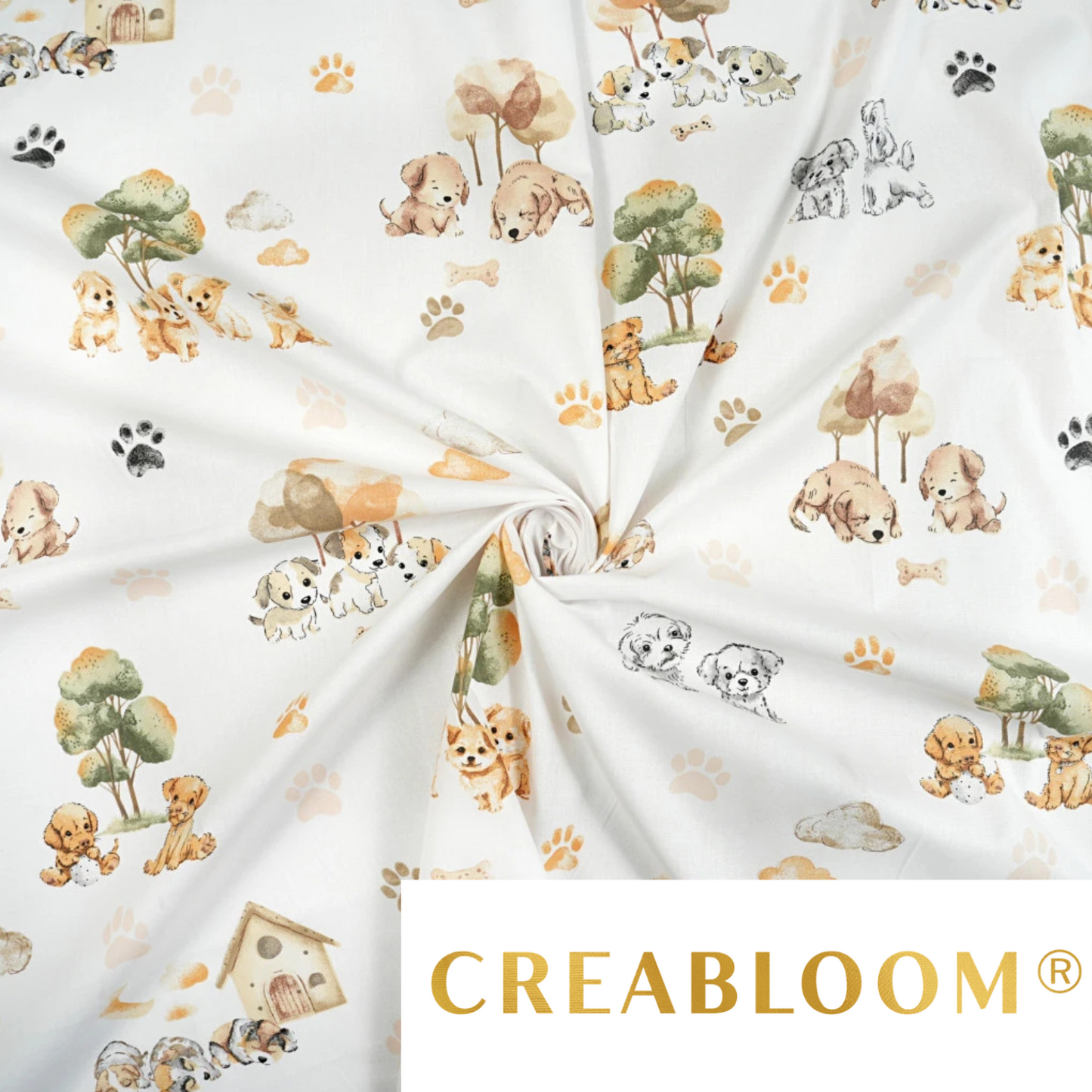 Tissu coton Motif chiens