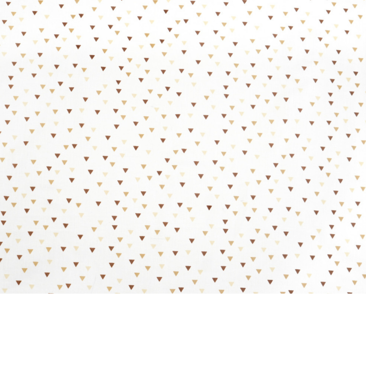 Tissu Coton Motif Minis Triangles Beige Et Marron