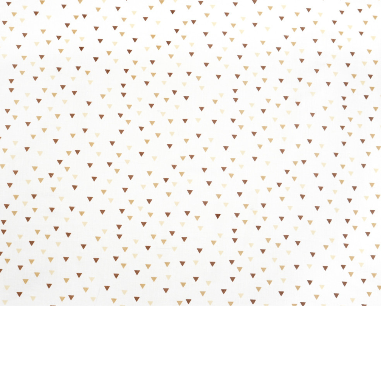Tissu Coton Motif Minis Triangles Beige Et Marron
