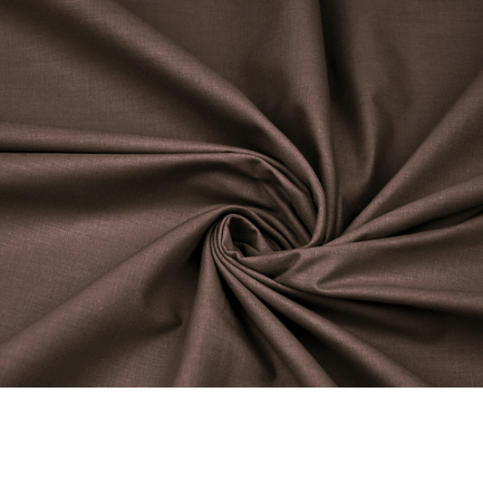 Tissu coton Uni marron